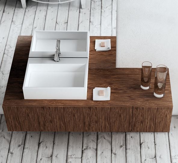 Marmorin Modico umywalka z otworem 60x43 cm Mineralicast 350 060 020 011