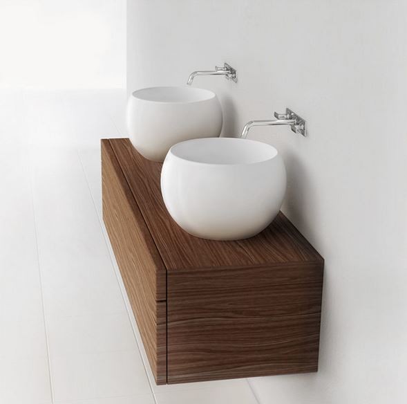 Marmorin Perła umywalka okrągła bez otworu 40x40 cm Mineralicast 360 040 020 010