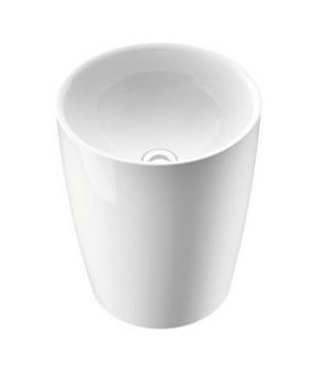 Marmorin Lara umywalka okrągła stawiana na blat 40x40 cm Mineralicast P_U_050_01_0400