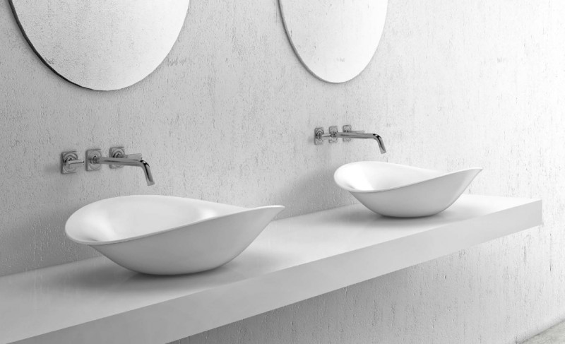 Marmorin Tallasa umywalka stawiana na blat Mineralicast P 520 044 020 010