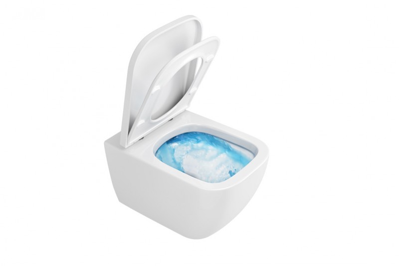 Excellent Ness muszla wisząca bezrantowa Flash-Rim 50 cm + deska wolnoopadająca biały CENL.3509.500.WH