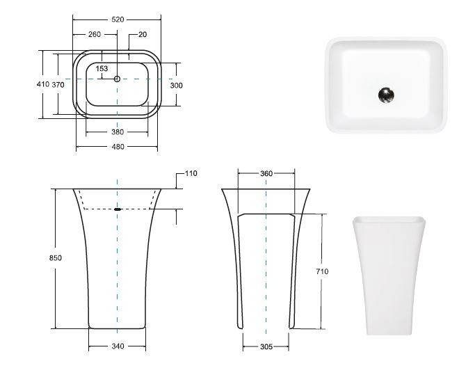Besco Glam Assos złota umywalka wolnostojąca 52x41 Mineral DuraBe IllumeCoat metaliczny złoty