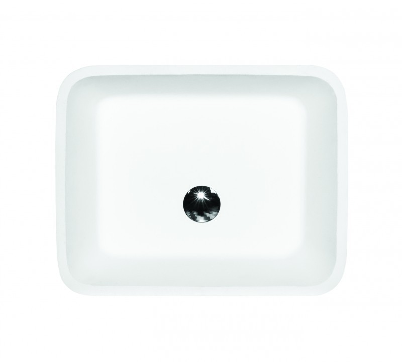 Besco Glam Assos umywalka wolnostojąca srebrna 52x41 Mineral DuraBe IllumeCoat silver metaliczny srebrny