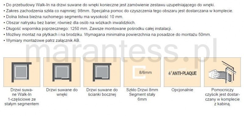 Huppe Xtensa Pure Black Edition drzwi suwane WALK-IN 140-160 cm lewe czarny mat przeźroczyste Anti-Plaque XT0107.123.322