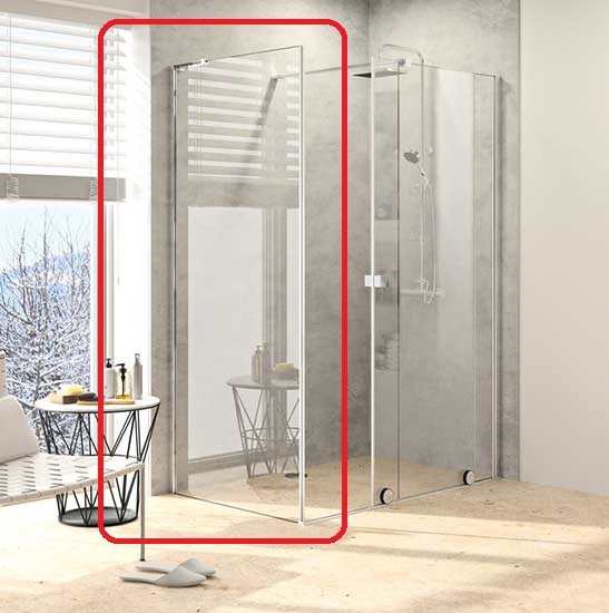 Huppe Xtensa Pure ścianka boczna 90 cm srebrny połysk przeźroczyste Anti-Plaque XT0307.069.322