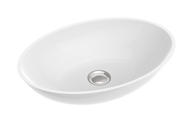 Marmorin Birma II umywalka stawiana na blat 48x32,5 cm Mineralicast P_U_609_01_0480