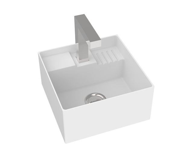 Marmorin Tantinum I umywalka stawiana na blat Mineralicast P_U_532_03_0282