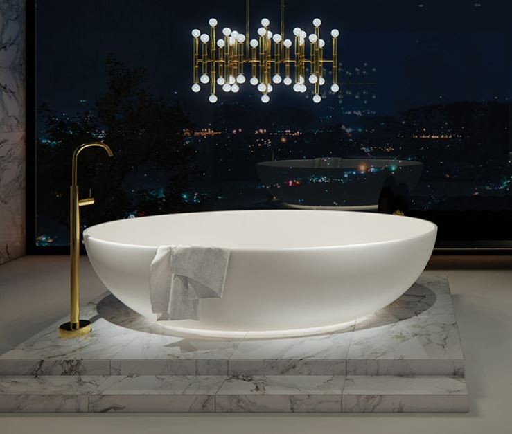 Marmorin Beca wanna wolnostojąca z obudową 220x120 cm Mineralicast P_W_540_01_2200