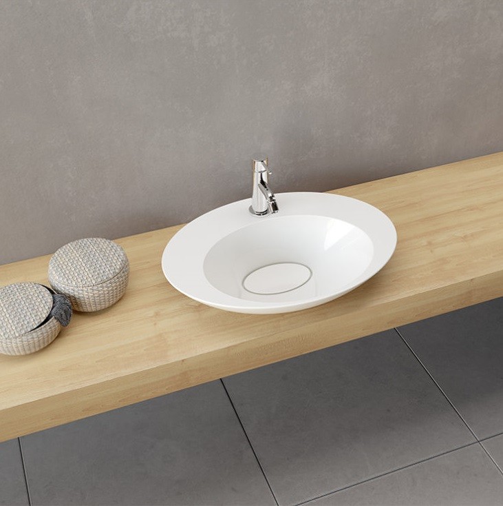 Marmorin Amos II umywalka wpuszczana w blat 60x44 cm Mineralicast 729 595 020 01 1