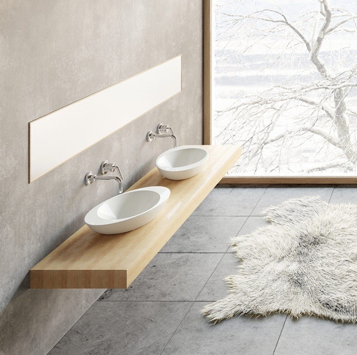 Marmorin Amos I umywalka wpuszczana w blat 58x36 cm Mineralicast 729 576 020 01 0