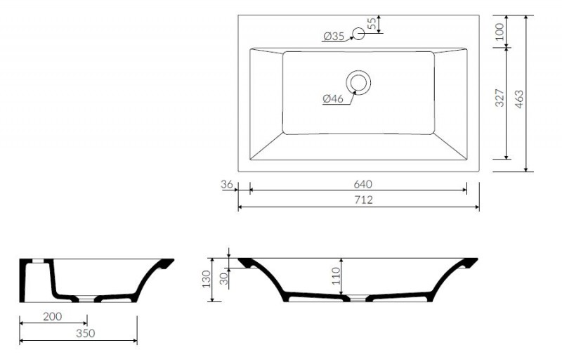 Marmorin Teodor umywalka stawiana/wpuszczana w blat Mineralicast P_U_084_01_0712