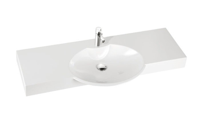 Marmorin Carme 130 umywalka z blatem 130x55 cm Mineralicast 260 130 020 011