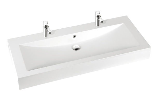 Marmorin Ceto 130 umywalka z 2 otworami 130x55 cm Mineralicast 170 130 022 011