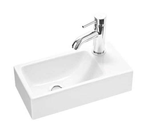 Marmorin Elara 3 umywalka mała z otworem 40x20 cm Mineralicast 410 040 020 011