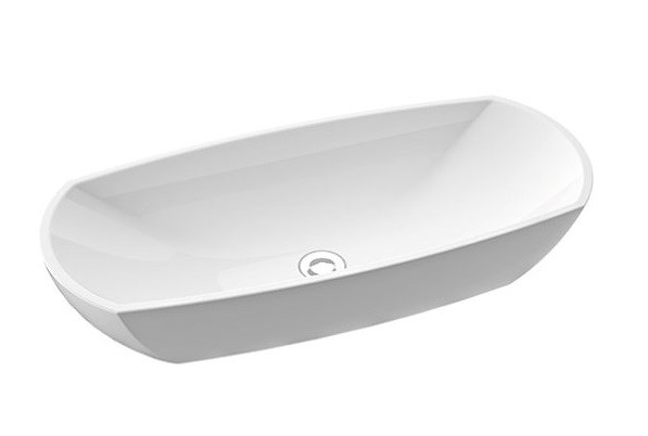 Marmorin Isar II umywalka stawiana na blat 80x36 cm Mineralicast P_U_039_02_0800