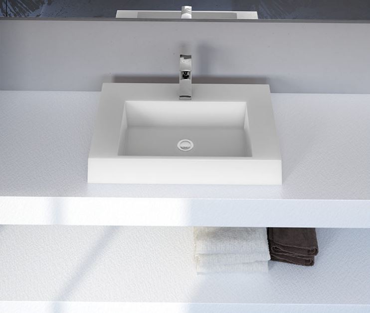 Marmorin Teo 80 umywalka z otworem 80cm Mineralicast 641 080 020 011