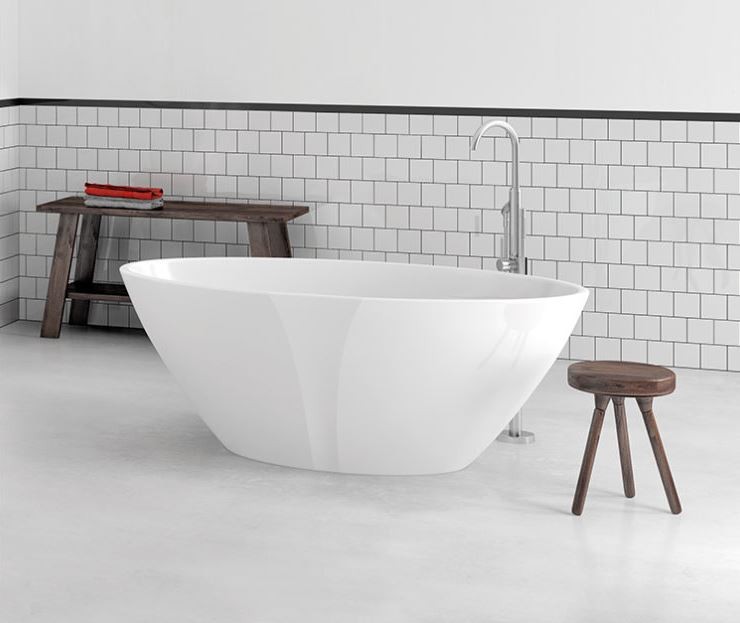 Marmorin Selia wanna wolnostojąca 156x83,5 Mineralicast P_W_075_03_1560