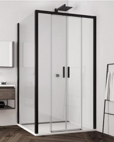 Sanswiss Top Line Black Line ścianka boczna 140 cm czarny mat przeźroczyste TOPF21400607