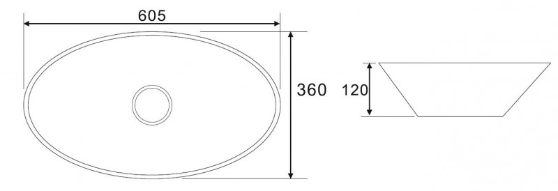 Omnires Laredo umywalka nablatowa 62x37 Laredo605BP