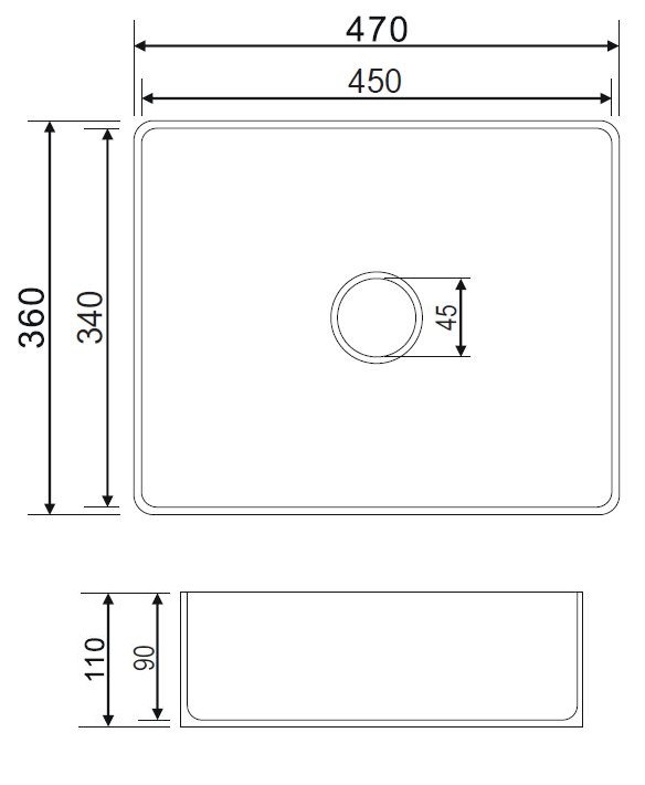 Omnires Pasadena umywalka nablatowa 47x36 Pasadena470BP