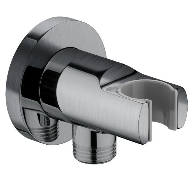 Omnires przyłącze kątowe z uchwytem krągłe nikiel 8873NI