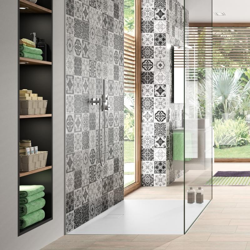 Huppe EasyFlat brodzik prostokątny 140x100 konglomerat biały matowy EF0117083