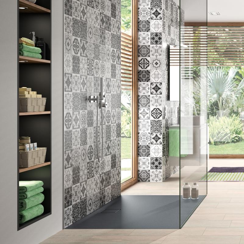 Huppe EasyFlat brodzik prostokątny 140x80 konglomerat szary matowy EF0105026