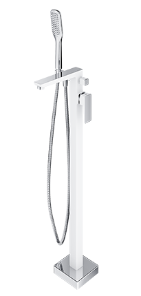 Omnires Parma bateria wannowa wolnostojąca kompletna chrom/biały PM7433 CRB