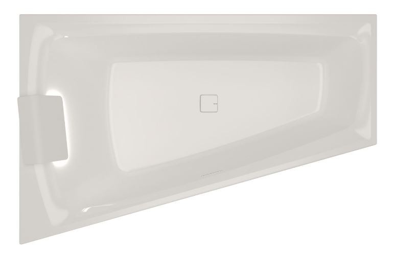 Riho Still Smart LED wanna asymetryczna prawa 170x110 z oświetleniem LED, zagłówkiem i syfonem akryl BR0300500K00130