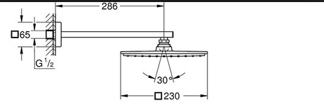 Grohe Essence zestaw podtynkowy z deszczownicą 21x21 i wylewką wannową kompletny 24092001WAN01