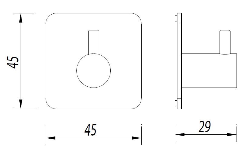 Omnires Strong haczyk samoprzylepny chrom ST30110CR