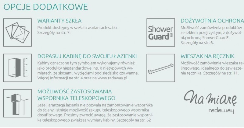 Radaway Modo New Black III kabina typu Walk-In 80x60 czarny przeźroczyste Easy Clean 389084-54-01+389064-54-01+389000-54