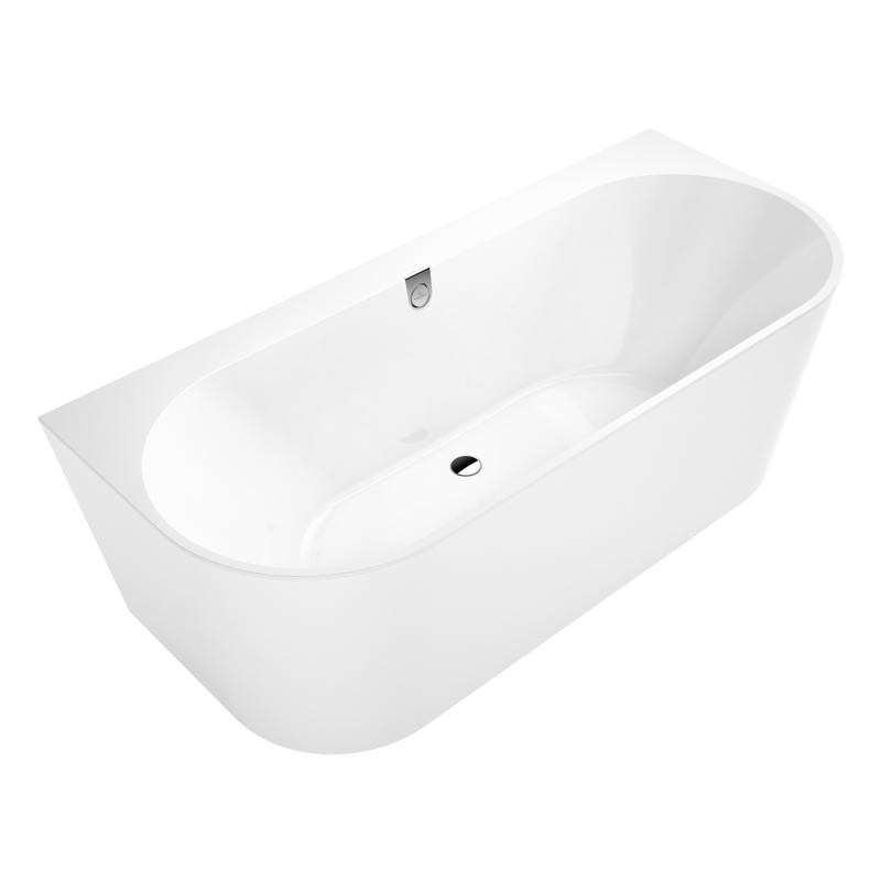 Villeroy&Boch Oberon wanna wolnostojąca przyścienna 180x80 z syfonem Quaryl biały weiss alpin UBQ180OBR9CD00V01