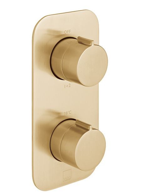 Vado Tablet bateria termostatyczna podtynkowa 2-drożna złoto szczotkowane IND-T148/2-ALT-BRG