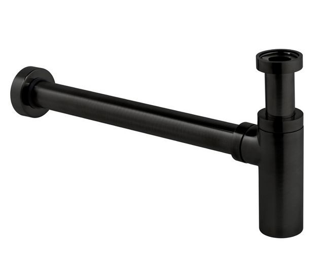 Vado syfon umywalkowy ozdobny czarny szczotkowany IND-461/UK-1.1/4-BLK