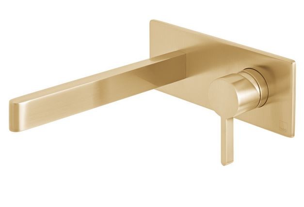 Vado Edit bateria umywalkowa podtynkowa złoto szczotkowane IND-EDI109S/A-BRG