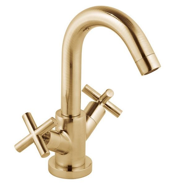 Vado Elements Water bateria umywalkowa bez korka złoto szczotkowane IND-ELW100/SB-BRG