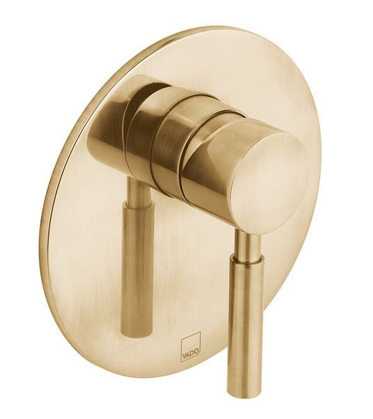 Vado Origins bateria prysznicowa podtynkowa złoto szczotkowane IND-ORI145A-BRG