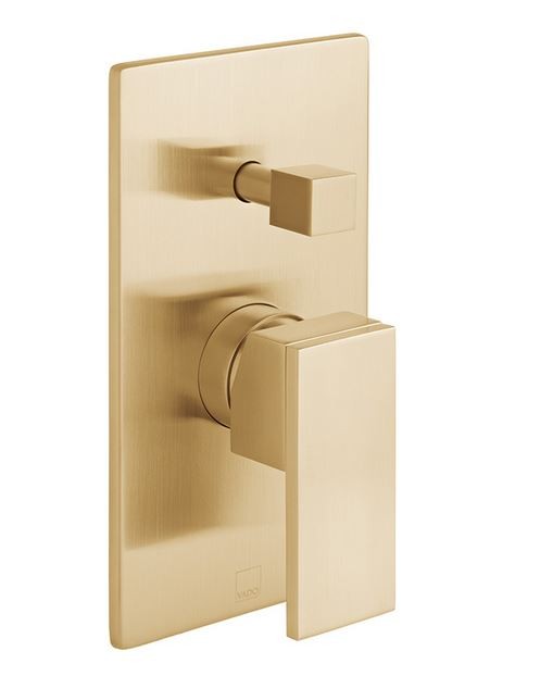 Vado Notion bateria wannowo-prysznicowa podtynkowa złoto szczotkowane IND-NOT147A-BRG