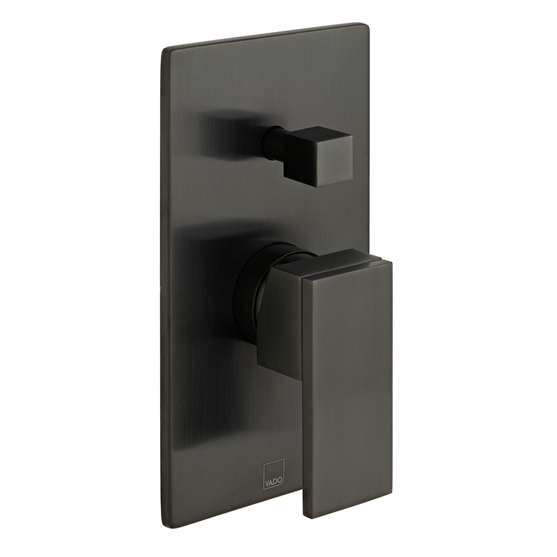 Vado Notion bateria wannowo-prysznicowa podtynkowa czarny szczotkowany IND-NOT147A-BLK