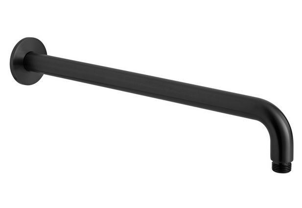 Vado Individual ramię ścienne do deszczownic 390 mm czarny szczotkowany IND-EFSA/RO-BLK