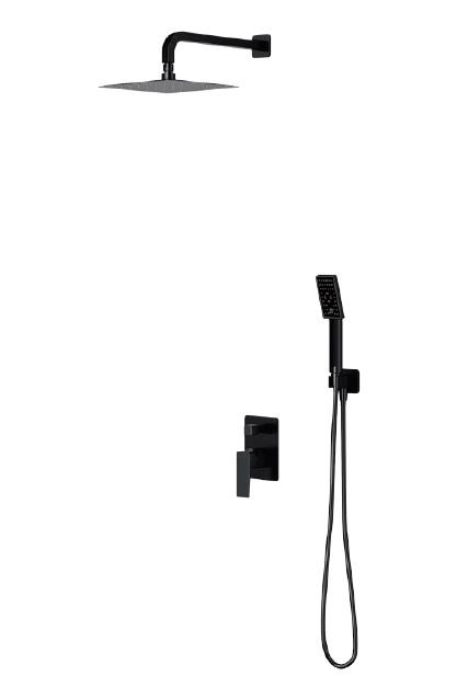 Omnires Parma system prysznicowy podtynkowy czarny matowy SYSPM10BL