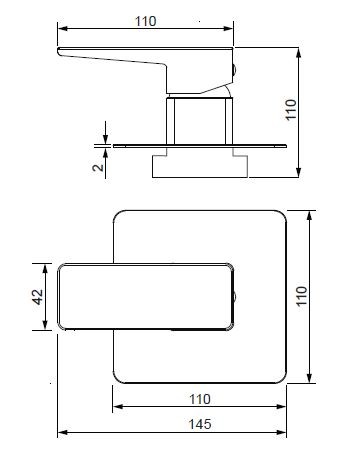 Omnires Parma bateria prysznicowa podtynkowa czarny mat PM7445BL