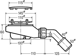 Viega Tempoplex syfon brodzikowy niski 6cm 90mm chrom połysk 634100