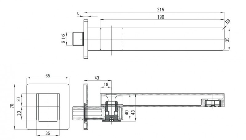 Deante Cascada wylewka wannow-umywalkowa składana chrom NAC084K