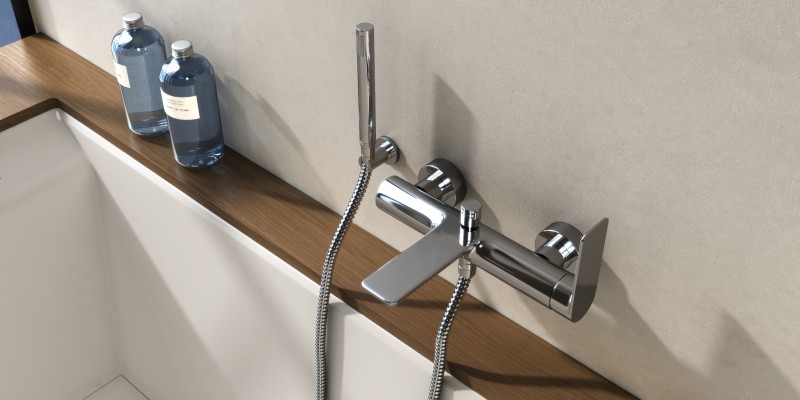 Kohlman Proxima bateria wannowa ścienna chrom QW110P