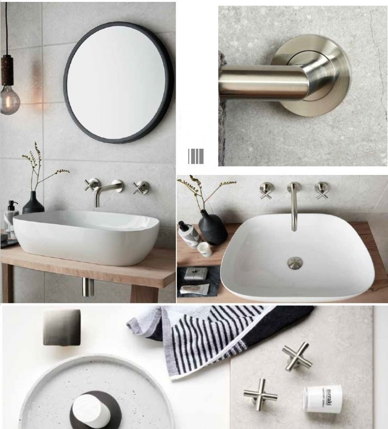 Vado Spa uchwyt ścienny 30 cm nikiel szczotkowany IND-SPA1801-30-BRN