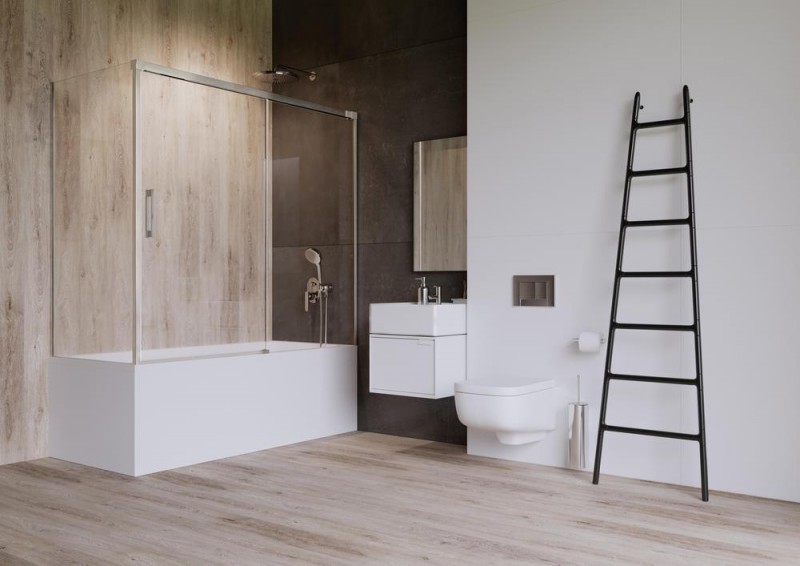 Radaway Idea PN DWJ+S zabudowa 170x75 parawan drzwi 170 cm prawe + ścianka 75 cm chrom przeźroczyste Easy Clean 10042170-01-01R+10005075-01-01L