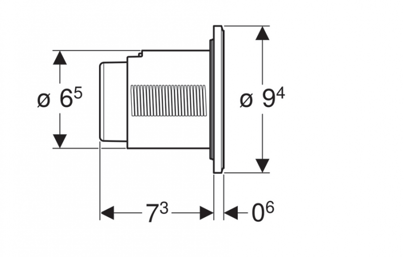 Geberit Typ 10 przycisk do stelaża biały/chrom 116.055.KJ.1