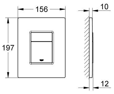 Grohe Skate Cosmopolitan przycisk spłukujący do stelaża WC złoto szczotkowane brushed cool sunrise 38732GN0